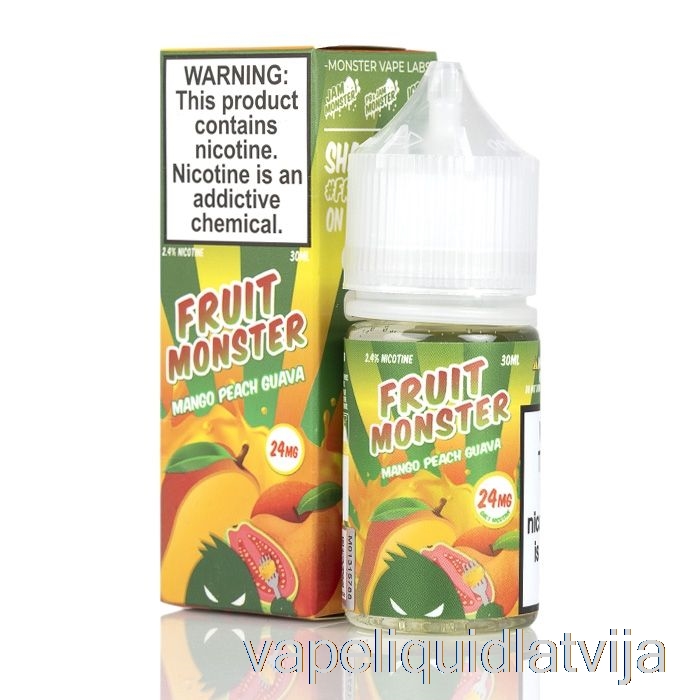 Mango Persiku Gvajava - Augļu Briesmoņu Sāļi - 30ml 24mg Vape šķidrums